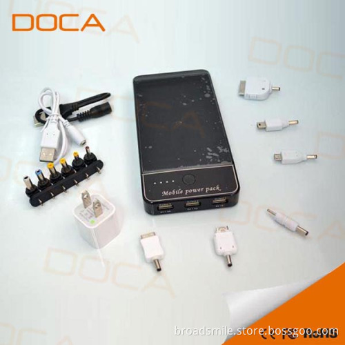 16800mAh Universal Power Bank for Smart phone and Tablet with PC 3 USB Output ports